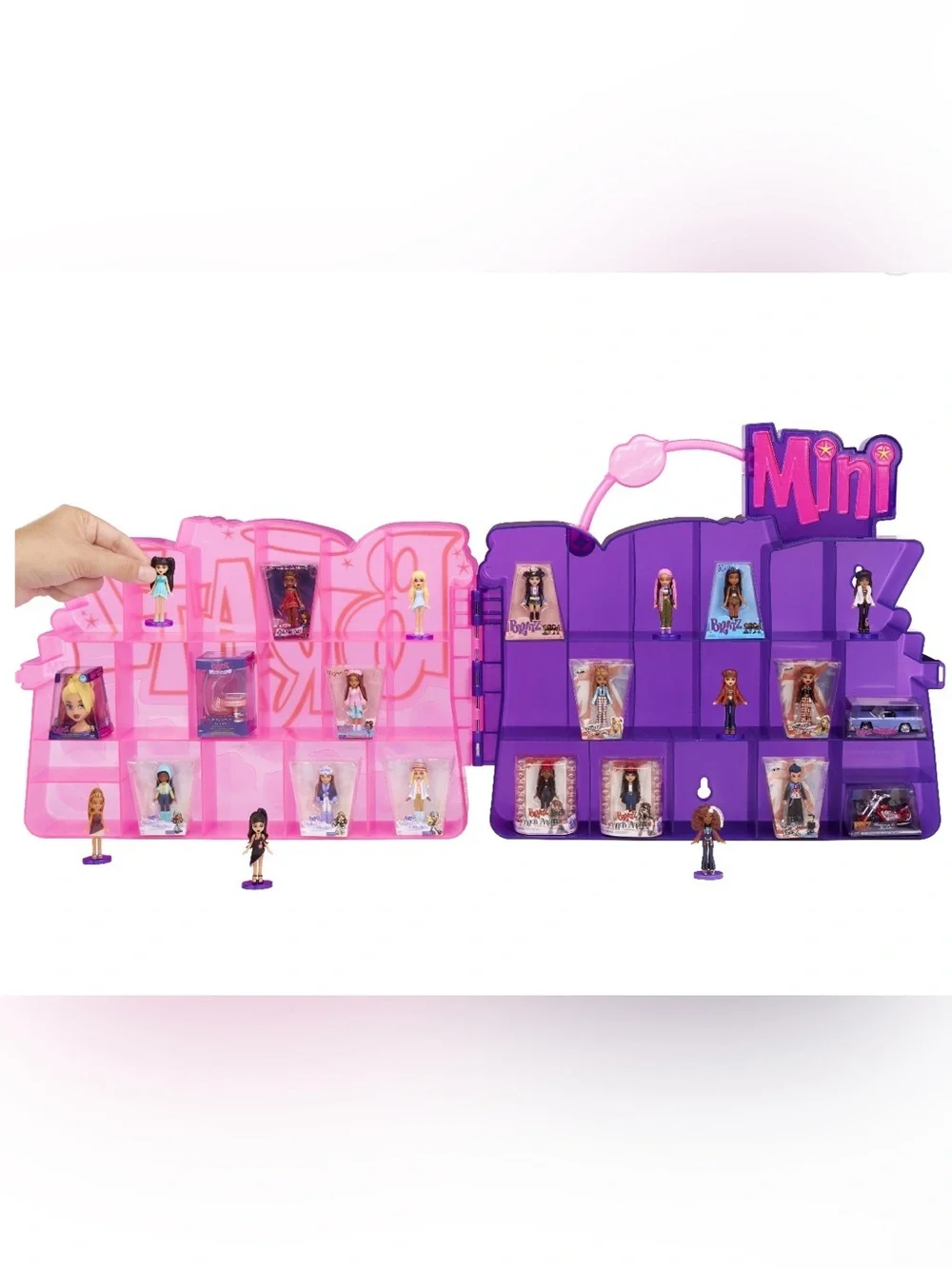Mini Bratz Collector's Case with Exclusive Collectible Figure, Holds 60+ Minis,